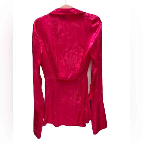 Rat & Boa Paloma Shirt Mini Dress - Fuchsia Pink - Size Small - Picture 5 of 9